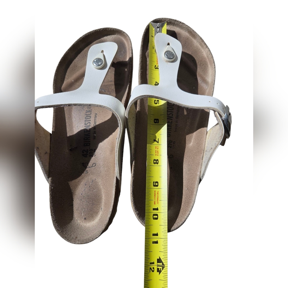 White Birkenstock Leather Sandals - Picture 5 of 8